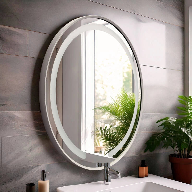 Specchio da Bagno con Luce LED e Antiappannamento Ø60 cm Nour