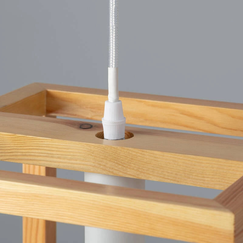 Lampada a sospensione in legno Coba
