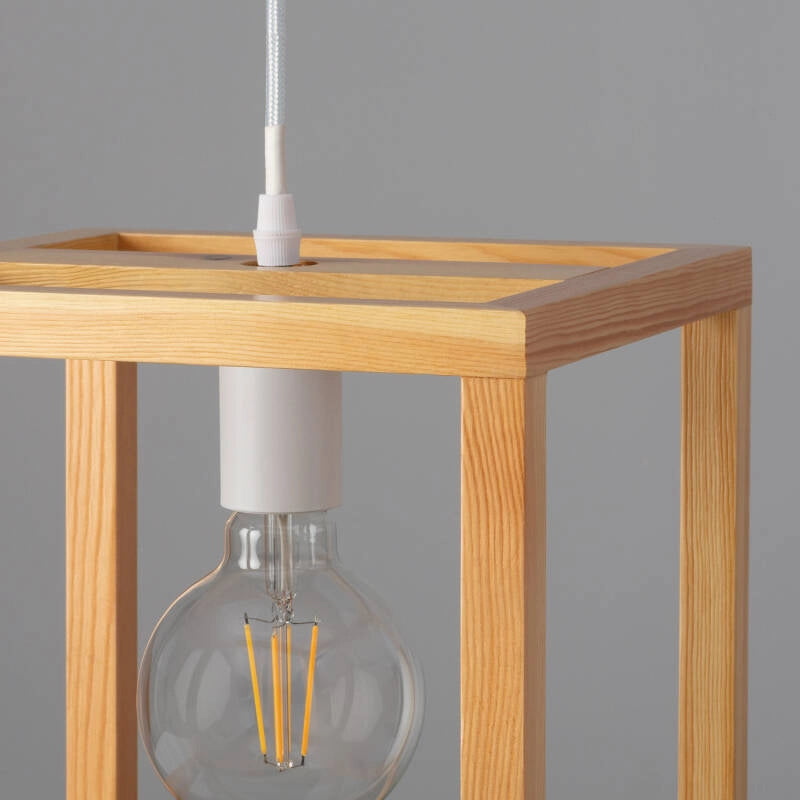 Lampada a sospensione in legno Coba