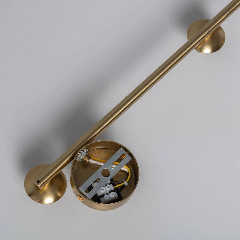 Lampada da soffitto in Metallo e Vetro Moonlight Brass 4 punti luce