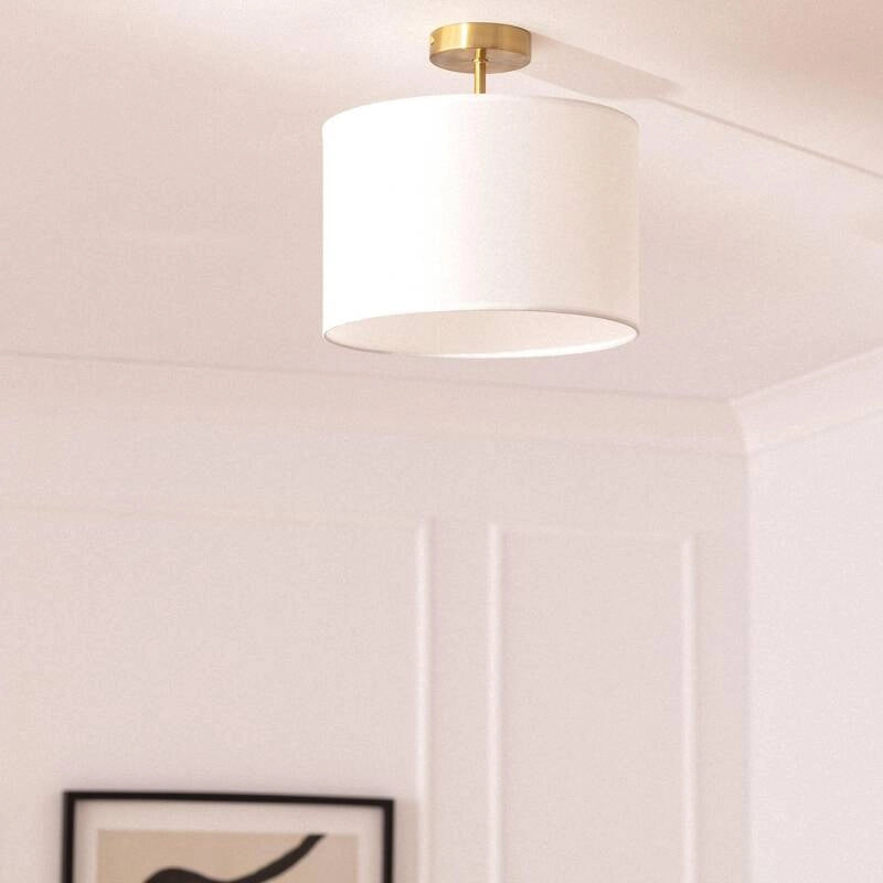 Lampada da Soffitto Metallo e Tessuto Austen