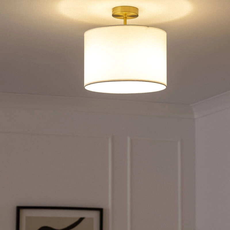 Lampada da Soffitto Metallo e Tessuto Austen
