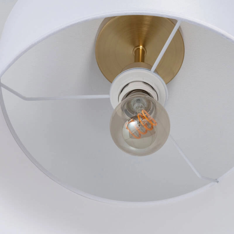 Lampada da Soffitto Metallo e Tessuto Austen