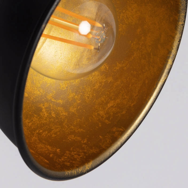 Lampada da Soffitto Orientabile in Alluminio 4 Faretti Emer Nero