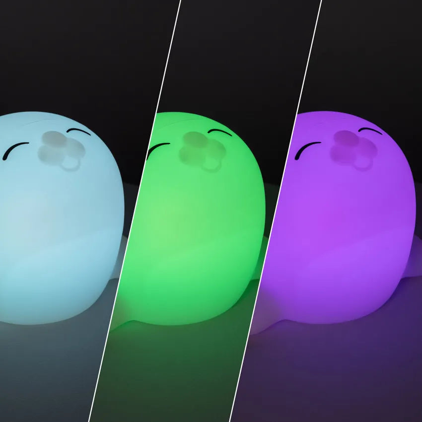 Luce Notturna per Bambini LED Foca RGB Silicone IP67