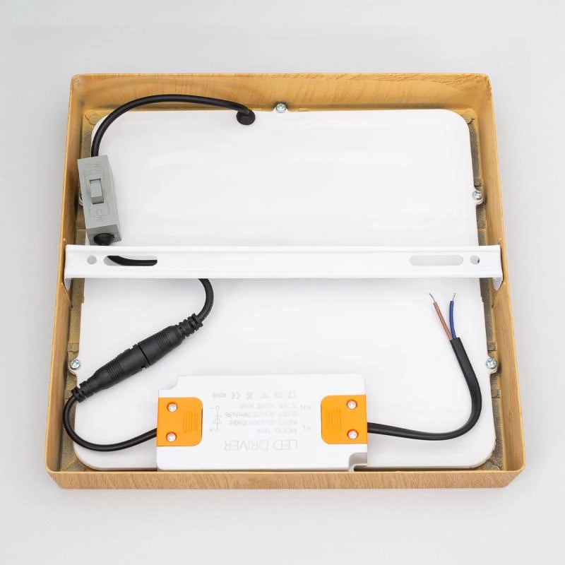 Plafoniera LED 18W Quadrata Aluminio 210x210 mm Slim CCT