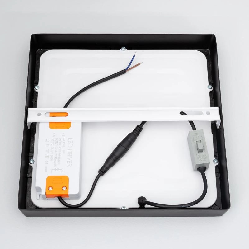 Plafoniera LED 18W Quadrata Aluminio 210x210 mm Slim CCT