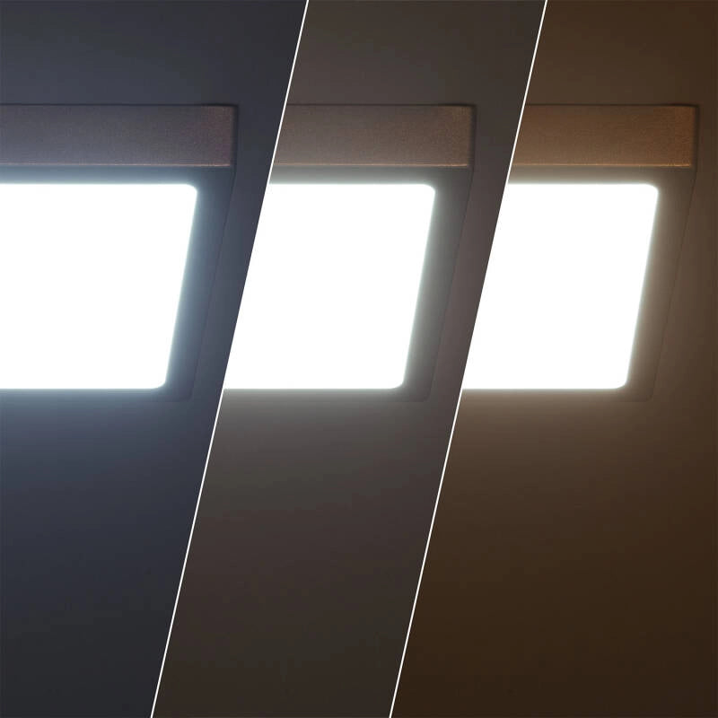 Plafoniera LED 18W Quadrata Aluminio 210x210 mm Slim CCT