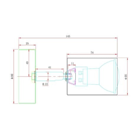 Lampada da parete Circolare Orientabile Metallo