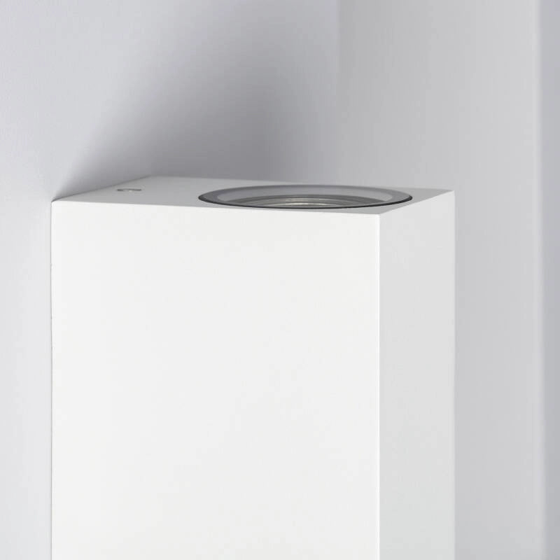 Applique da Parete per Esterni Alluminio Illuminazione Doppia Luce Miseno Bianco