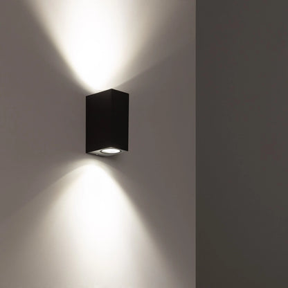 Applique da Parete per Esterni Alluminio Illuminazione Doppia Luce Miseno Grigio Scuro