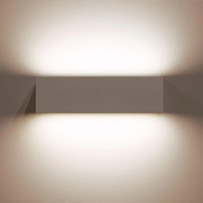 Applique da Parete per Esterno LED 10W Doppia Luce Rettangolare Bianco Lena