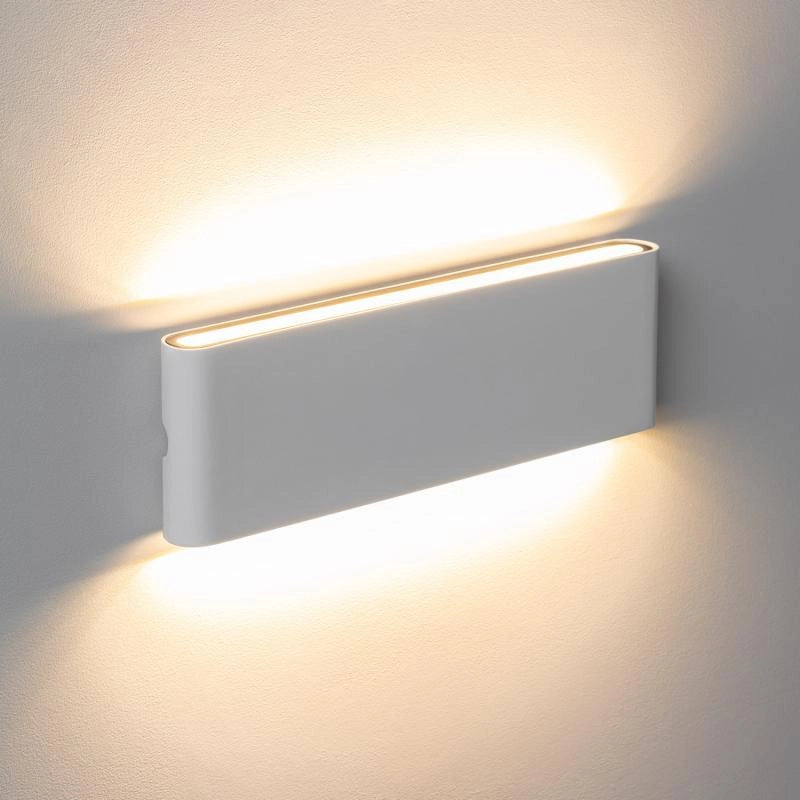 Applique da Parete per Esterni LED 20W Alluminio Rettangolare Doppia Luce Luming Bianco