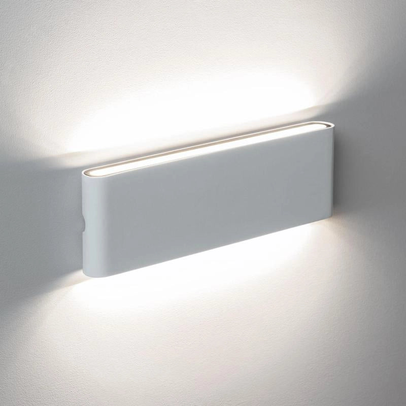 Applique da Parete per Esterni LED 20W Alluminio Rettangolare Doppia Luce Luming Bianco