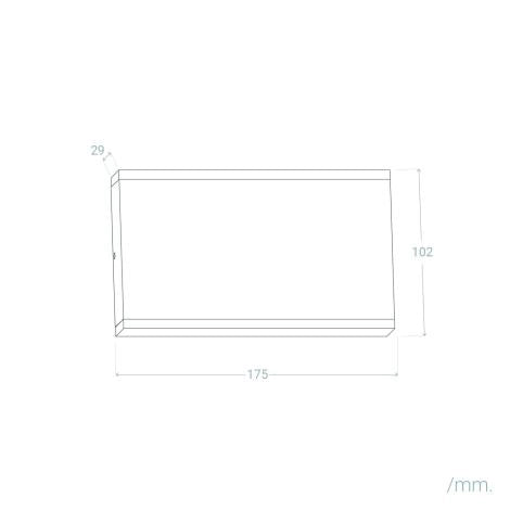 Applique da Parete per Esterno LED 10W Doppia Luce Rettangolare Nero Hera