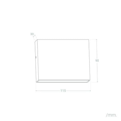 Applique da Parete per Esterno LED 6W Doppia Luce Quadrato Nero Zeus