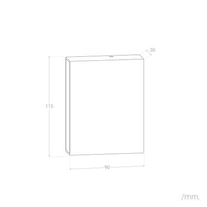 Applique da Parete per Esterno LED 6W Doppia Luce Quadrato Nero Kaysa