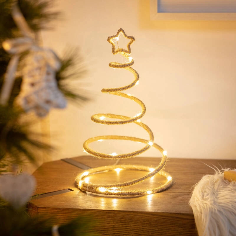 Albero di Natale LED Corda a Pile Spiraly