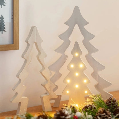 Albero di Natale LED Legno a Pile Kolm