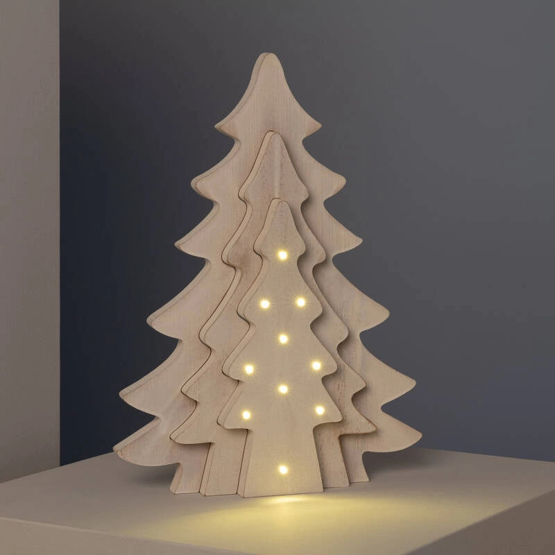 Albero di Natale LED Legno a Pile Kolm