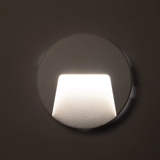 Segnapasso LED per Esterno 3W da Superficie Parete Circolare Bianco Nilsa