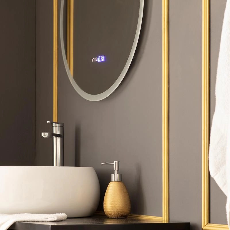 Specchio da Bagno con Luce LED e Antiappannamento Ø60 cm Palolem