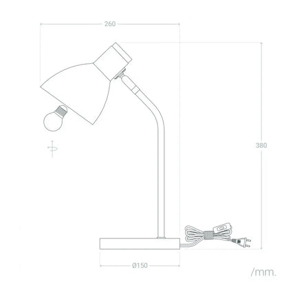 Lampada da scrivania per illuminazione interni in Metallo Luxo