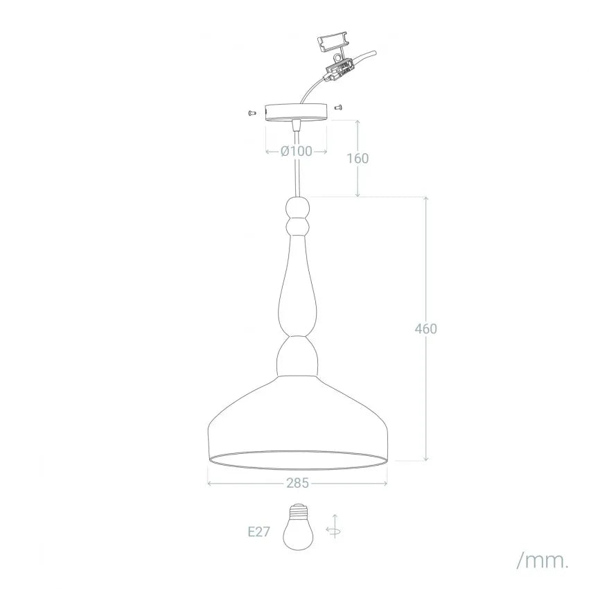 Lampada a sospensione in ceramica Almanzor per illuminazione cucina