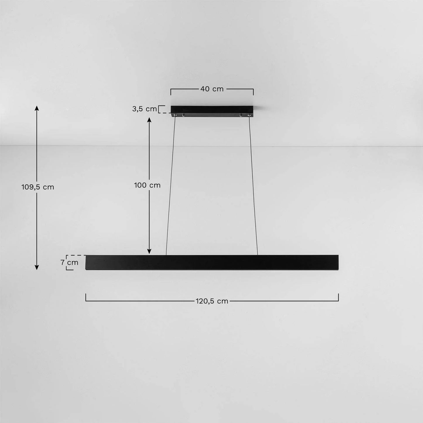 Barra lineare da soffitto a LED in alluminio (120 cm) Astley