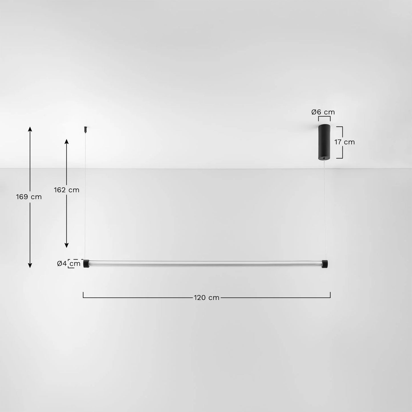 Barra lineare a LED in metallo (120 cm) Cornelia