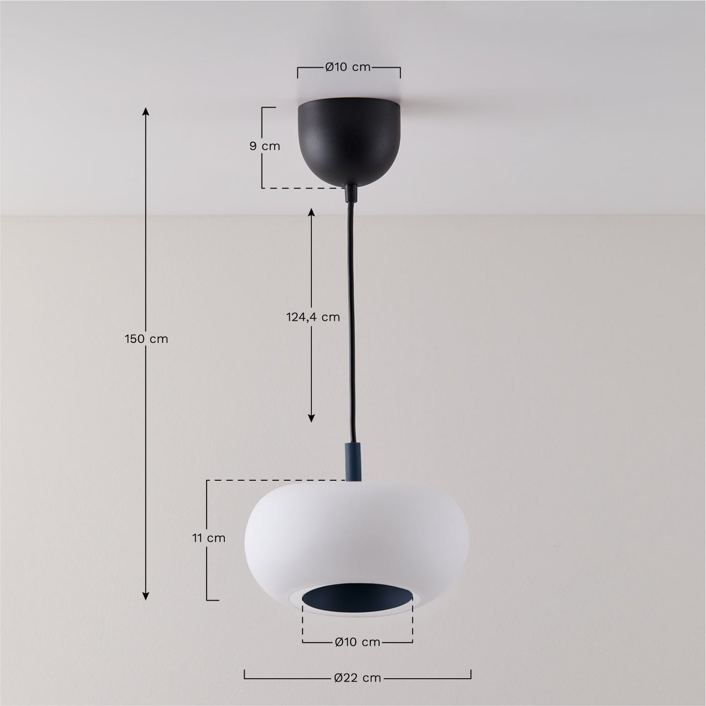 Lampada da Soffitto a LED in Vetro e Acciaio Deruent