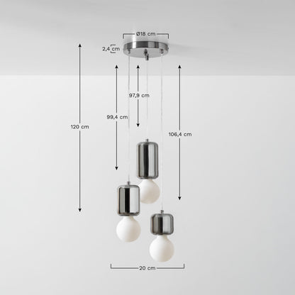 Lampada da Soffitto in Metallo a 3 Punti Luce Zabarny