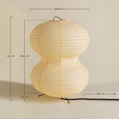 Lampada da tavolo in carta di riso (↑43 cm) Weidle