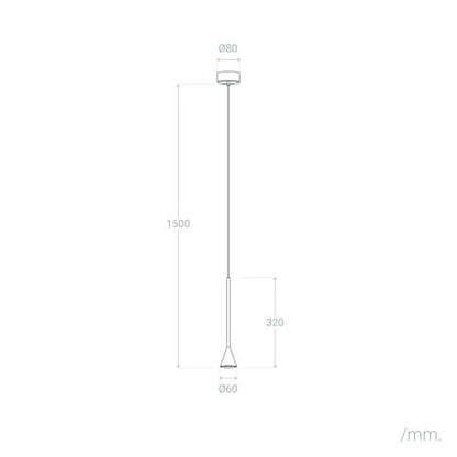 Lampada a Sospensione LED 6W Alluminio Astrid