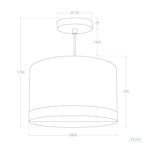 Lampada a Sospensione Tessuto Leya Natural