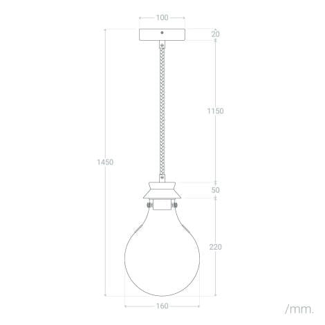 Lampada a Sospensione Legno e Vetro Kathu Bumbieris