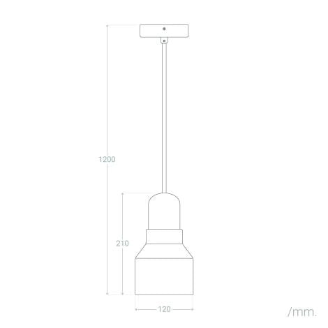 Lampada a Sospensione Cemento e Legno Luster