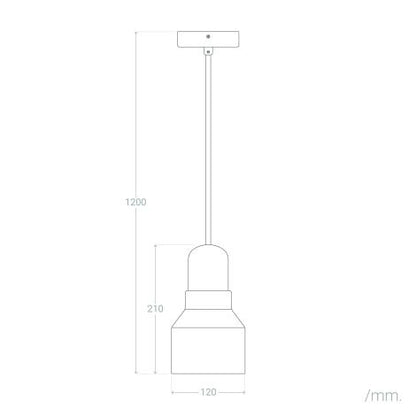 Lampada a Sospensione Cemento e Legno Luster