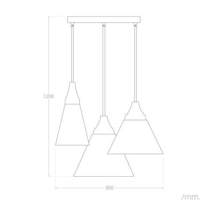 Lampada a Sospensione Metallo e Legno Dustin