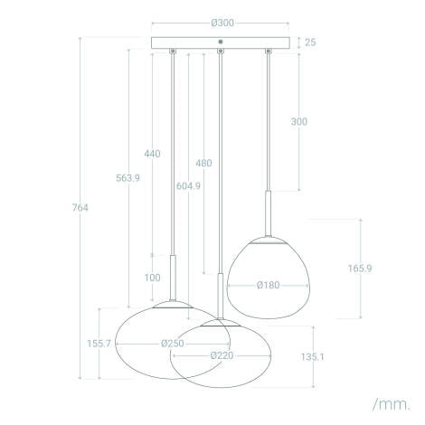 Lampada a Sospensione Vetro Kurta