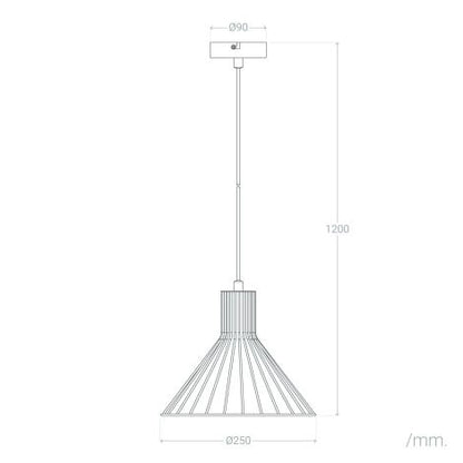 Lampada a Sospensione in Metallo Sakur