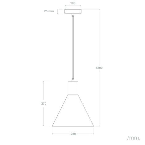 Lampada a Sospensione Metallo e Legno Arbat