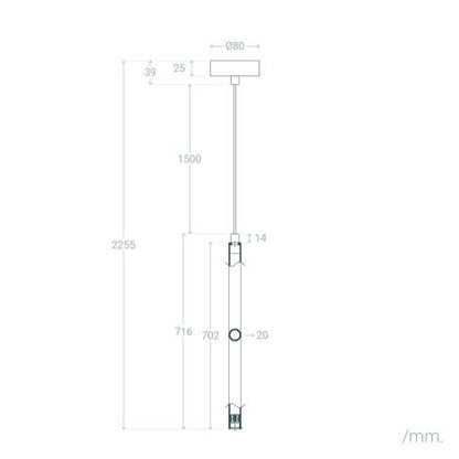 Lampada a Sospensione LED 3W Alluminio Evory