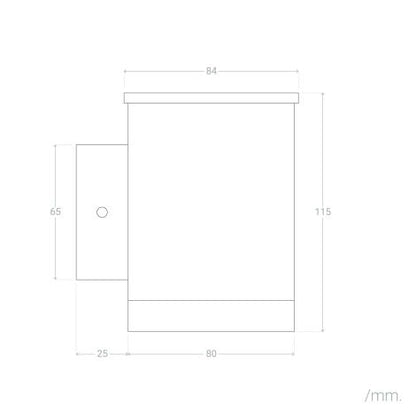 Applique da Parete LED Solare Per Esterni Alluminio Jafaro