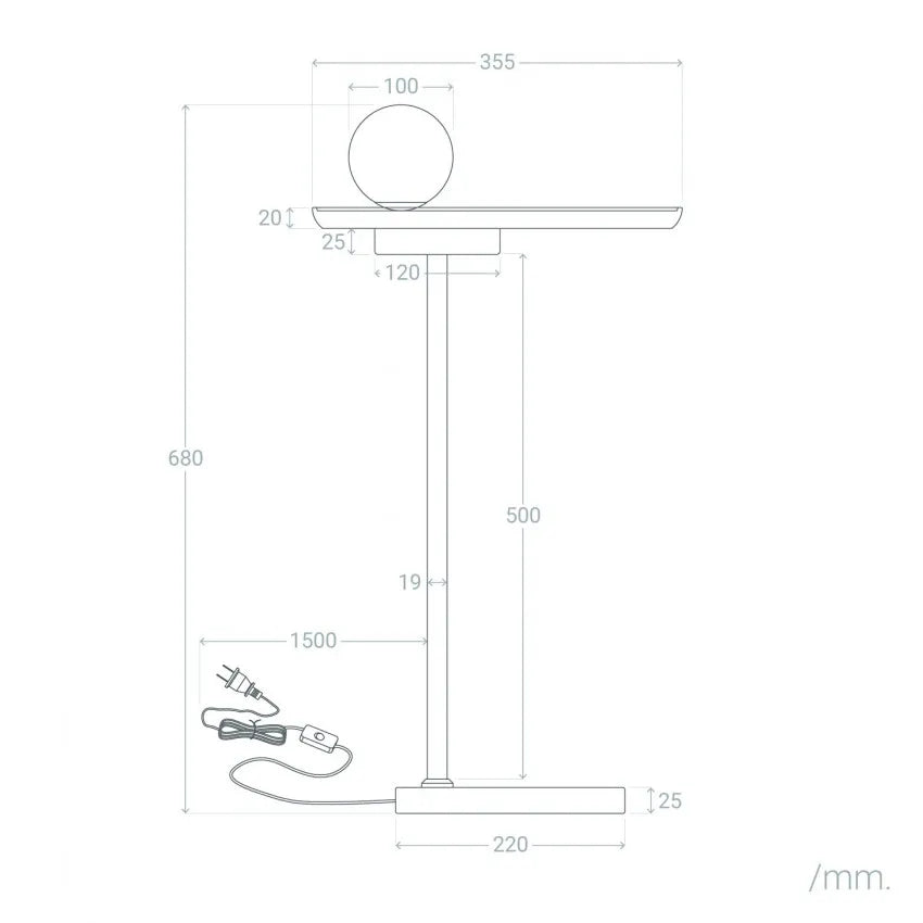 Lampada da Tavolo Legno e Vetro Brandt