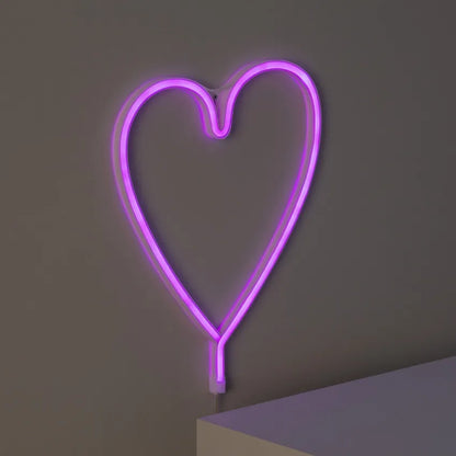 Neon LED Heart con Batteria