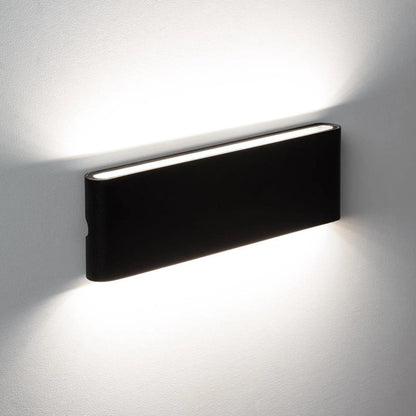 Applique da Parete per Esterni LED 20W Alluminio Rettangolare Doppia Luce Luming Nero