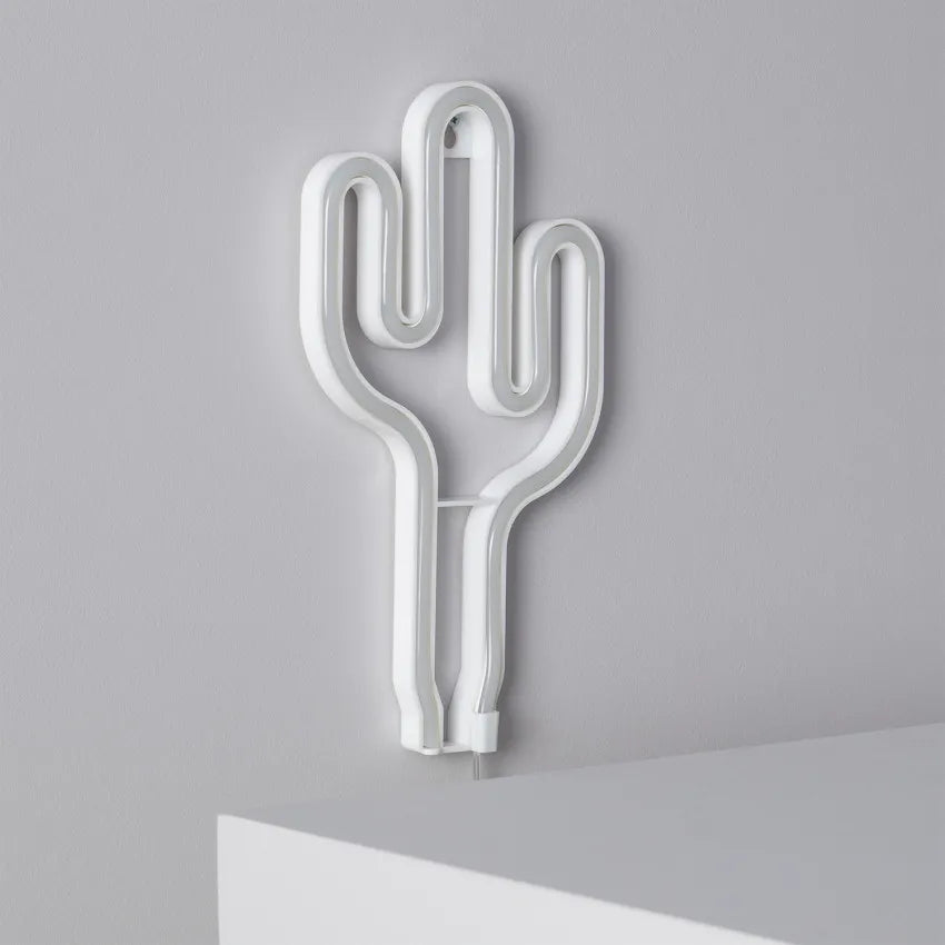 Neon LED Cactus con Batteria