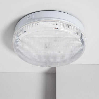 Plafoniera LED 24W Circolare per Esterni IP65 con Luce di Emergenza