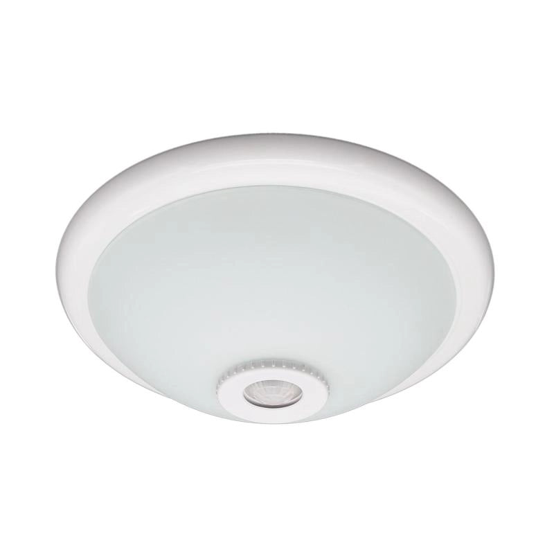 Plafoniera LED Circolare 2x E27 con Sensore di Movimento PIR e Design Crepuscolare